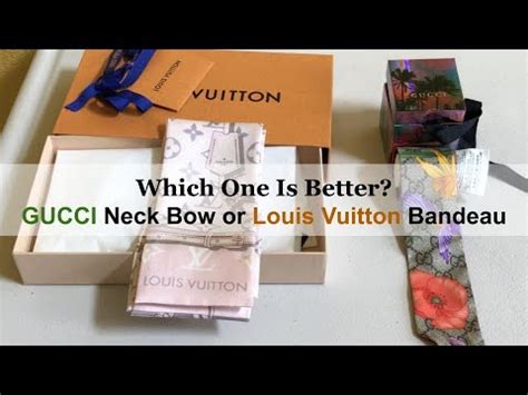 how to wear gucci neck bow|Louis Vuitton Bandeau and Gucci Neck Bow Comparison.